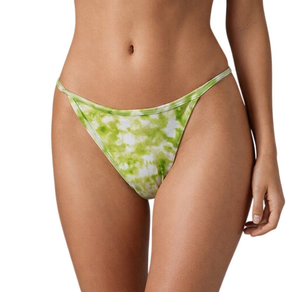 FAITHFULL THE BRAND Marseille Roos Tie Dye Lime Bikini Bottom Medium NWT